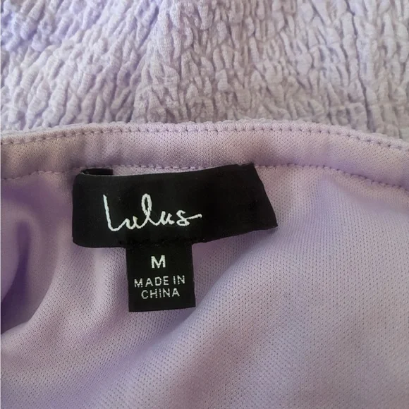 Lulus Lilac Textured Spaghetti Strap Mini Dress Size M - Picture 7 of 7